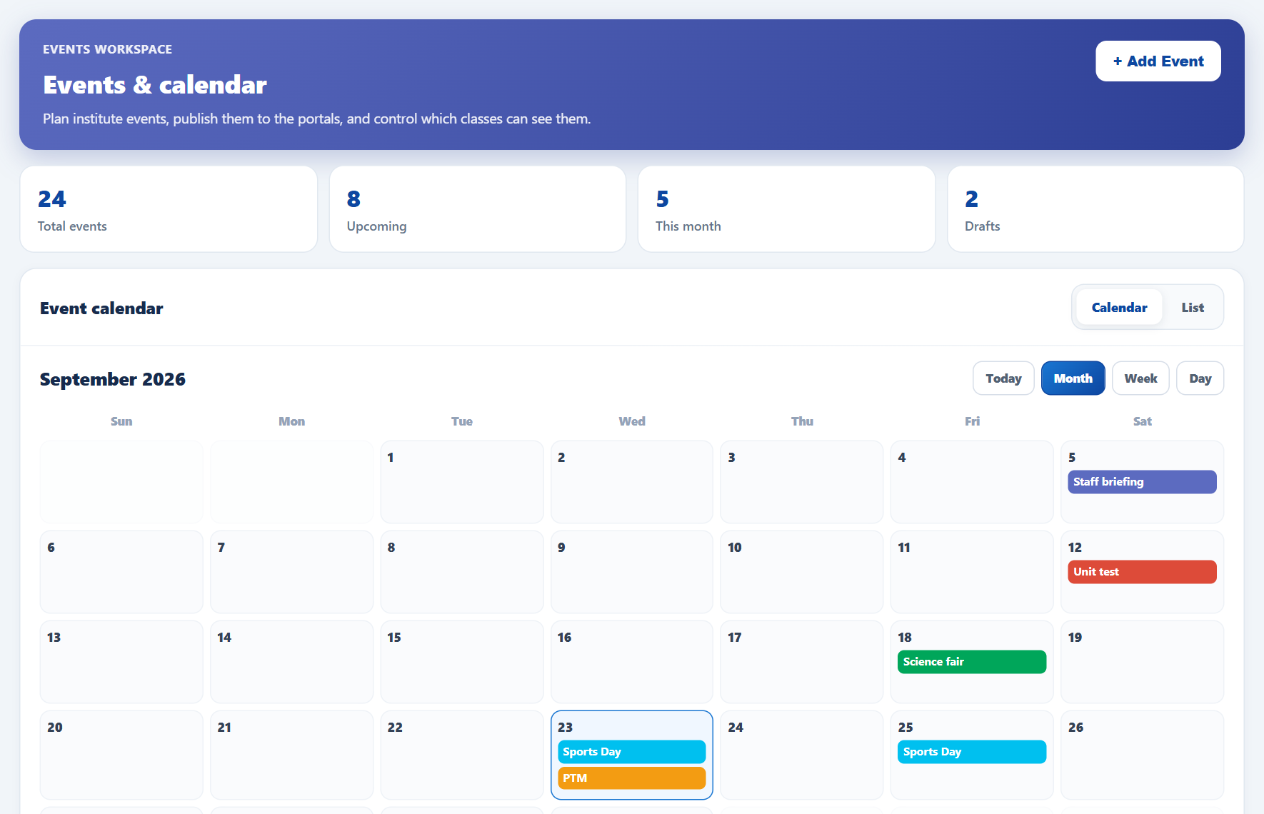 Events Calendar